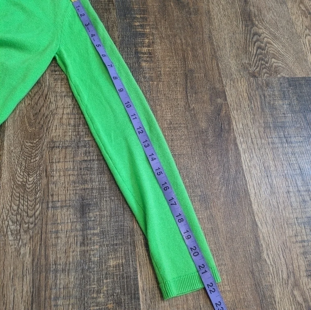 Aritzia Babaton Nathaniel 100% merino wool sweater fluro lime green - Picture 7 of 11